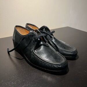 Varese Black Leather Lace-Up Shoes – Made in Italy – Women’s